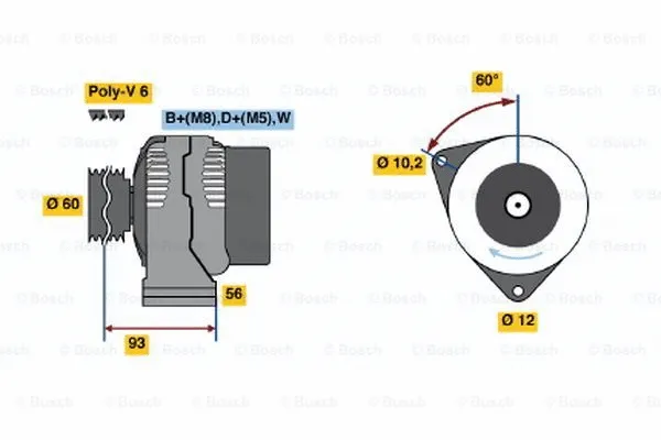 Alternator (0 123 320 011)