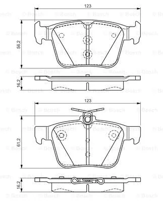 Brake Pad Set, disc brake (0 986 TB3 176)