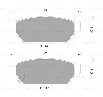 Brake Pad Set, disc brake (0 986 AB9 118)