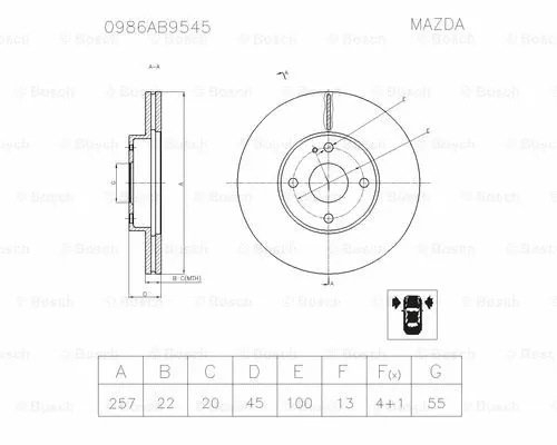 Brake Disc (0 986 AB9 545)