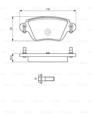 Brake Pad Set, disc brake (0 986 424 671)