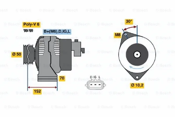 Alternator (0 986 046 531)