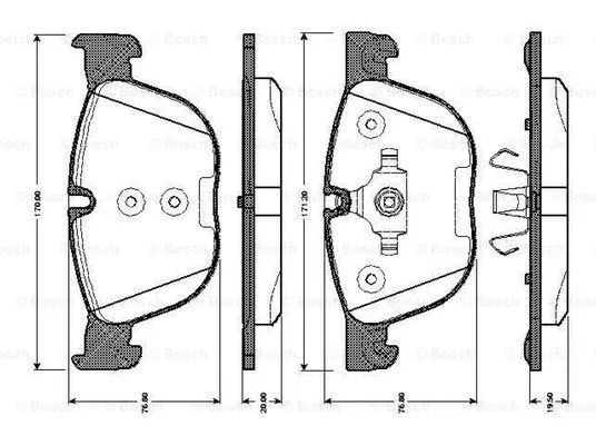 Brake Pad Set, disc brake (0 986 TB3 035)
