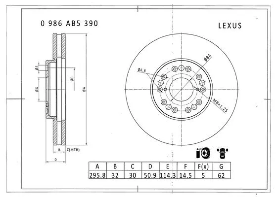 Brake Disc (0 986 AB5 390)