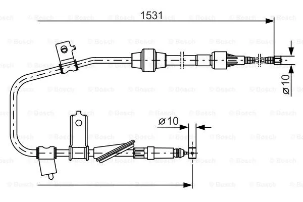 Cable Pull, parking brake (1 987 477 788)