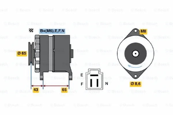 Alternator (0 986 032 381)