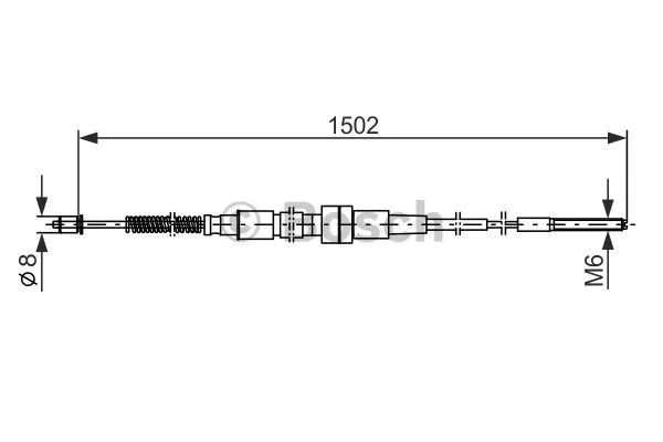 Cable Pull, parking brake (1 987 477 214)