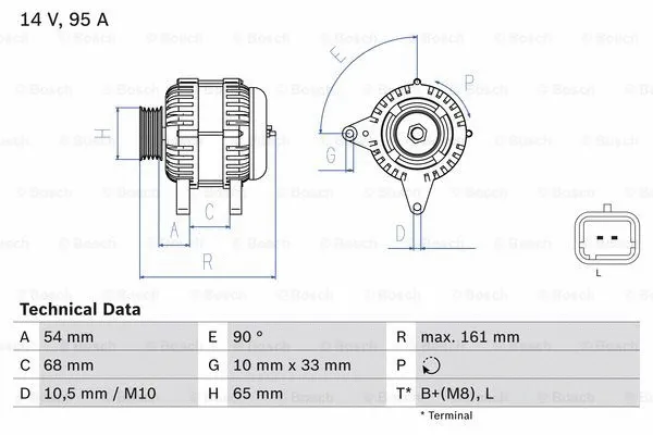 Alternator (0 986 080 960)