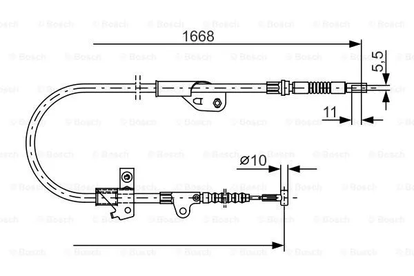 Cable Pull, parking brake (1 987 477 755)