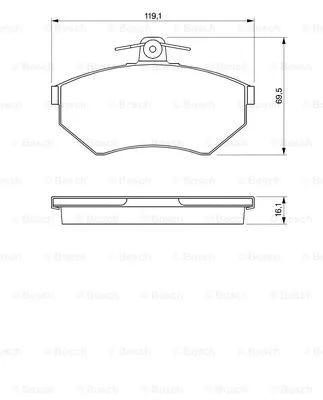Brake Pad Set, disc brake (0 986 424 468)