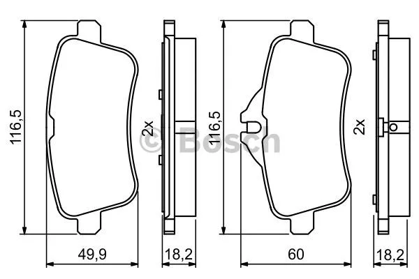 Brake Pad Set, disc brake (0 986 495 403)