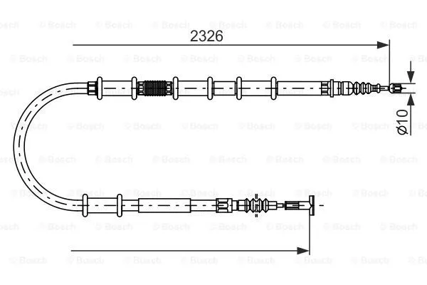 Cable Pull, parking brake (1 987 482 185)