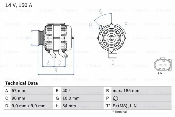 Alternator (0 986 047 930)