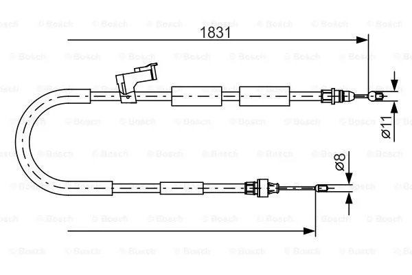 Cable Pull, parking brake (1 987 482 058)