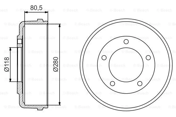 Brake Drum (0 986 477 203)