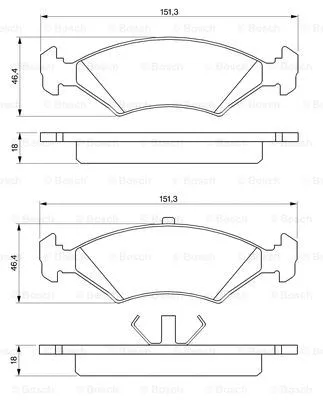 Brake Pad Set, disc brake (0 986 466 402)
