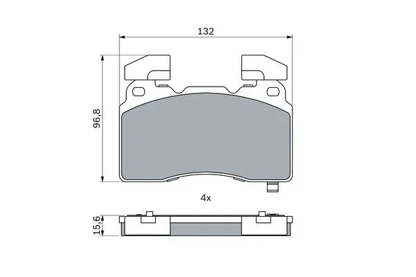 Brake Pad Set, disc brake (0 986 424 894)