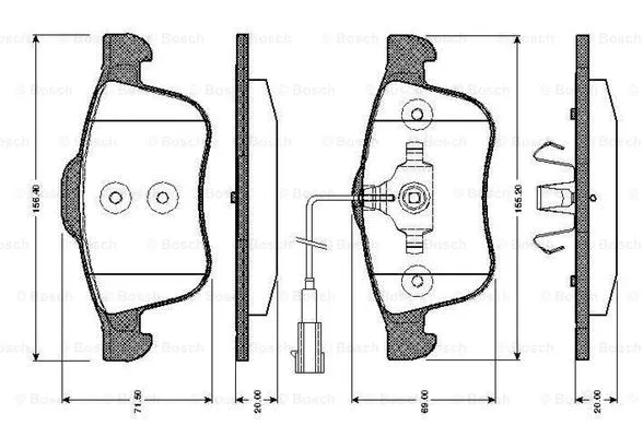 Brake Pad Set, disc brake (0 986 TB3 031)