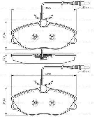 Brake Pad Set, disc brake (0 986 495 001)