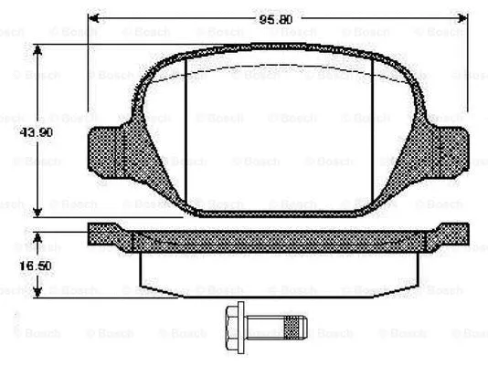 Brake Pad Set, disc brake (0 986 TB2 797)