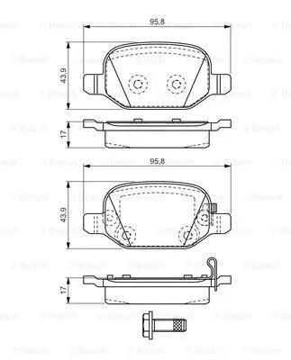 Brake Pad Set, disc brake (0 986 TB3 216)