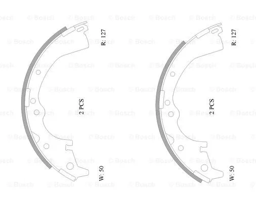 Brake Shoe Set (0 986 AB0 068)