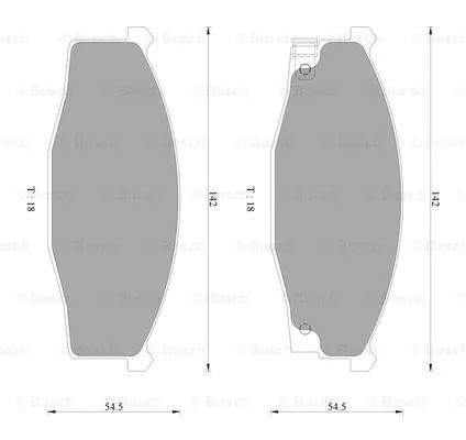 Brake Pad Set, disc brake (0 986 AB2 442)