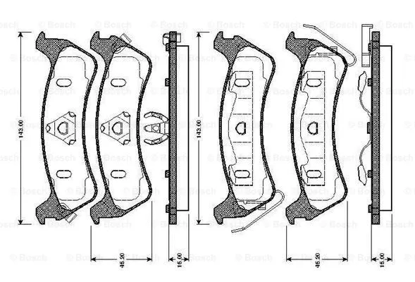 Brake Pad Set, disc brake (0 986 TB2 308)