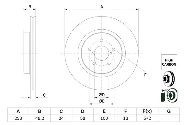 Brake Disc (0 986 479 H28)