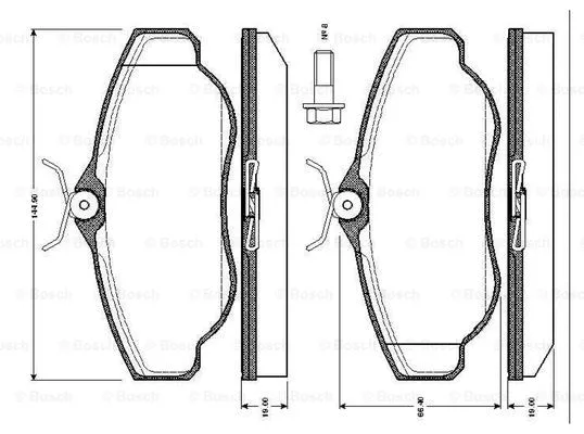 Brake Pad Set, disc brake (0 986 TB2 274)