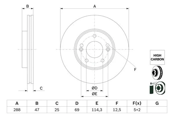 Brake Disc (0 986 479 G24)
