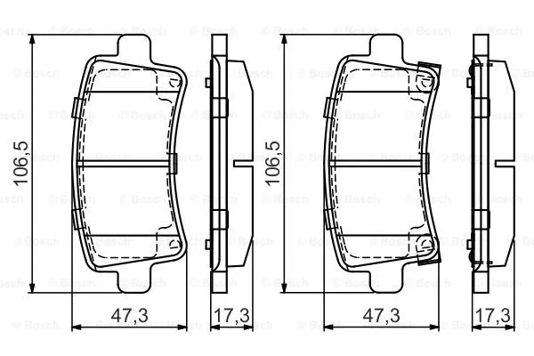 Brake Pad Set, disc brake (0 986 495 444)