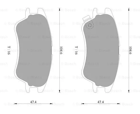 Brake Pad Set, disc brake (0 986 AB3 053)