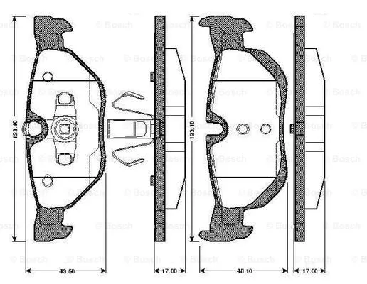Brake Pad Set, disc brake (0 986 TB2 899)