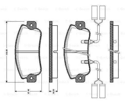 Brake Pad Set, disc brake (0 986 TB2 480)