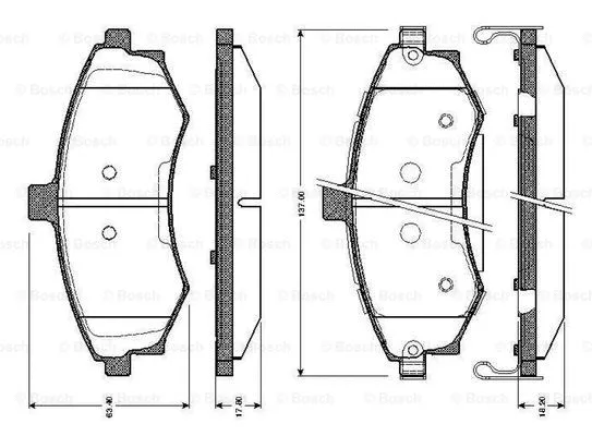 Brake Pad Set, disc brake (0 986 TB2 423)