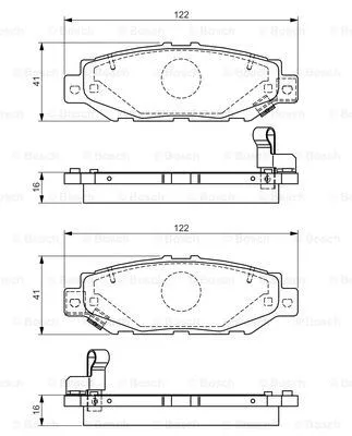 Brake Pad Set, disc brake (0 986 495 122)
