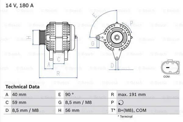 Alternator (0 986 081 890)