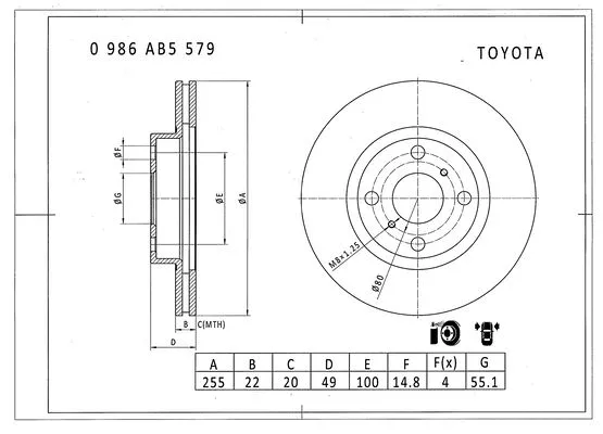 Brake Disc (0 986 AB5 579)