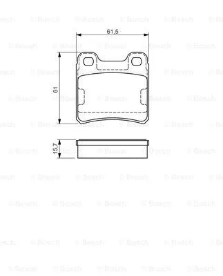 Brake Pad Set, disc brake (0 986 495 044)