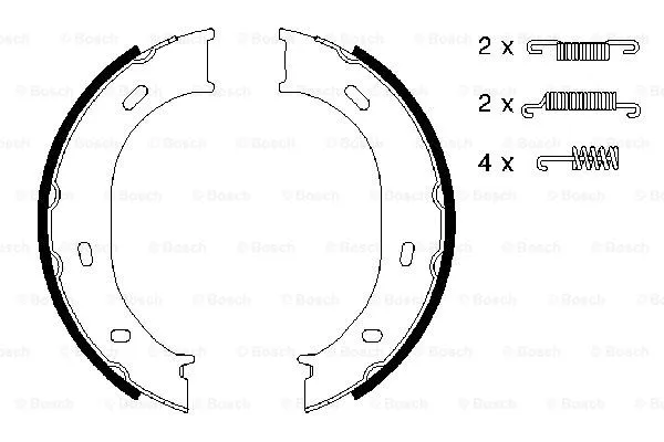 Brake Shoe Set, parking brake