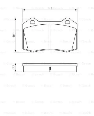 Brake Pad Set, disc brake (0 986 494 486)