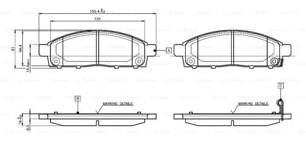 Brake Pad Set, disc brake (0 986 TB3 115)