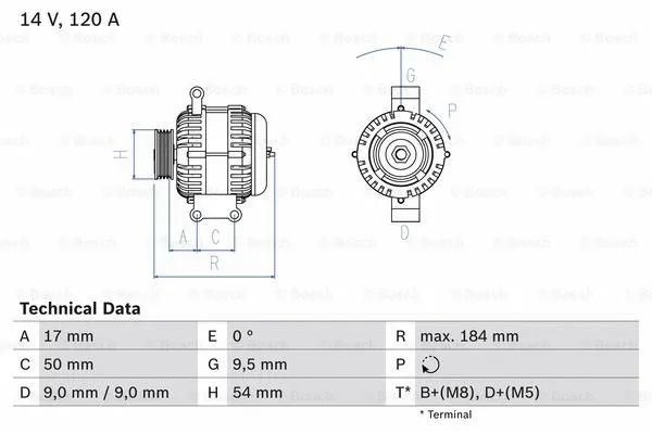 Alternator (0 986 083 280)