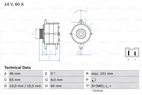 Alternator (0 986 038 851)