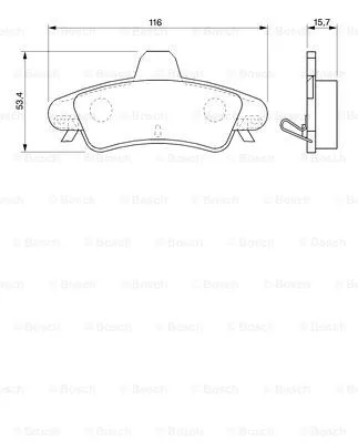 Brake Pad Set, disc brake (0 986 424 744)