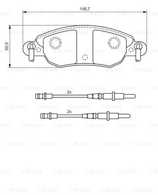 Brake Pad Set, disc brake (0 986 424 598)
