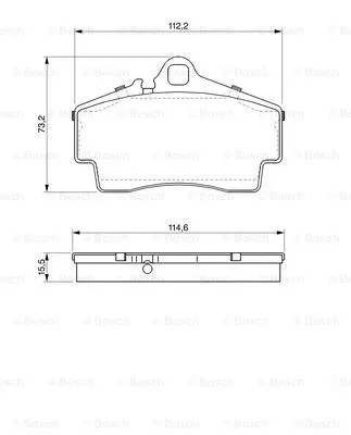 Brake Pad Set, disc brake (0 986 424 569)
