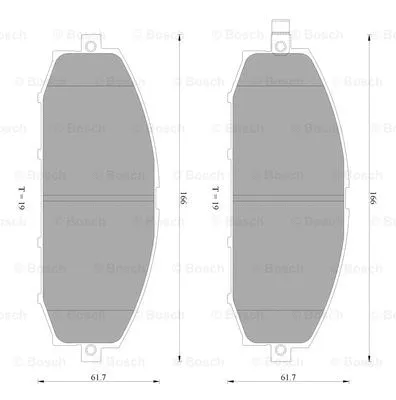 Brake Pad Set, disc brake (0 986 AB2 551)
