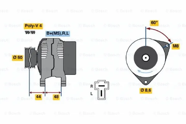 Alternator (0 986 035 291)